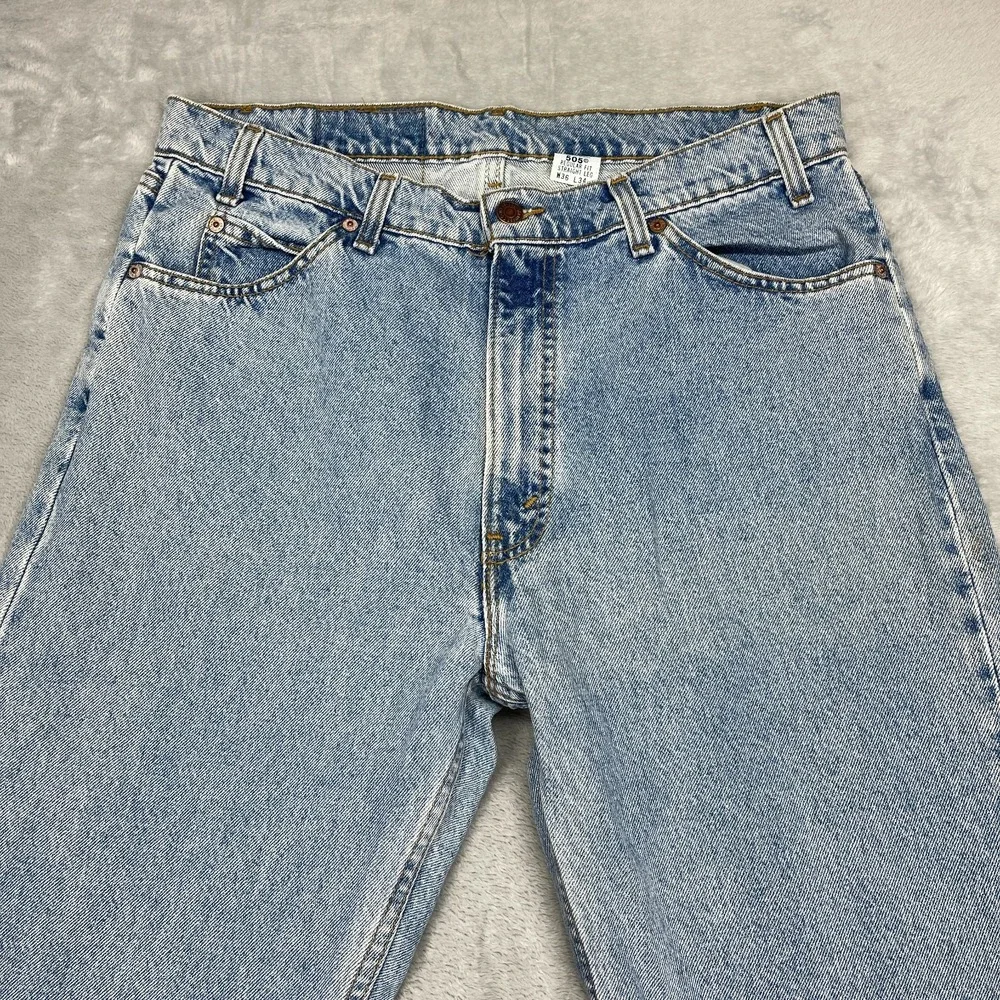 Vtg Levi's Jeans Mens 36x34 (34x34) Blue Denim 505 Orange Tab Straight Leg USA
